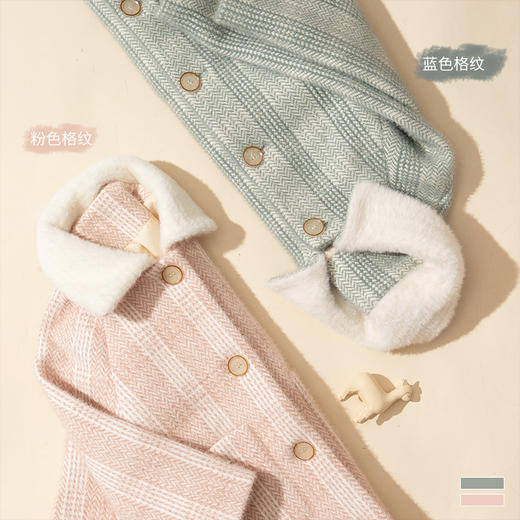 【100元任选3件】咕噜日记女童加绒加厚貂绒格子呢大衣DGW010 商品图8