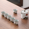 日式手绘远山1茶壶6茶杯茶具套装 整套简约办公居家日用陶瓷功夫茶具 商品缩略图1