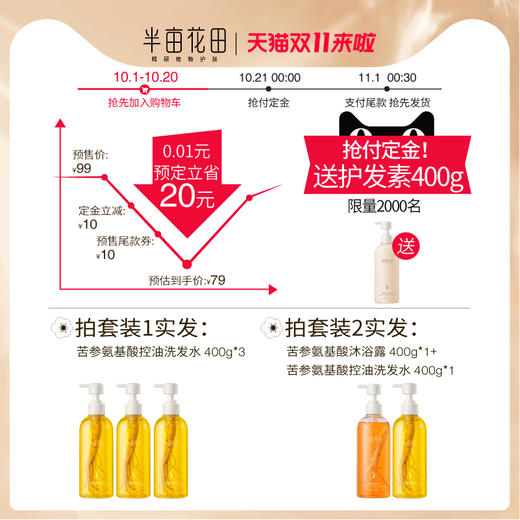 【双11预售加购】半亩花田沐浴露洗发水氨基酸控油除螨持久留香JPY带授权招加盟代理 商品图1