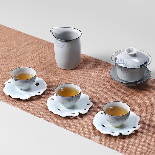 茶道配件-陶瓷杯垫-残荷杯垫 商品图3