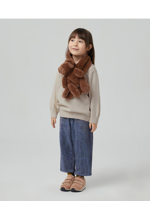 江南布衣童装可爱有趣小熊围巾儿童6k9900370