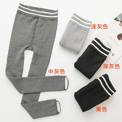 秋冬季棉质打底裤女新款加绒外穿高腰收腹保暖弹力瑜伽紧身长裤子 商品图5
