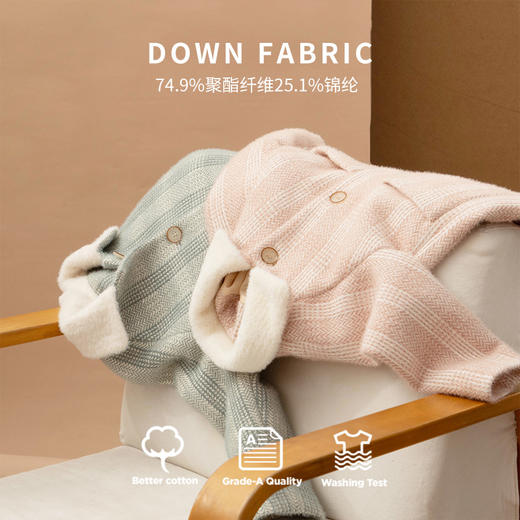 【100元任选3件】咕噜日记女童加绒加厚貂绒格子呢大衣DGW010 商品图10