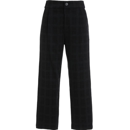 乔万尼秋季新款弹力舒适显瘦格纹七分直筒休闲裤子EB4F062 商品图4