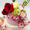 【甜久荟 不负时光-鲜花蛋糕-红玫瑰色系】 自然真花 纯动物鲜奶 0添加 低糖 商品缩略图4