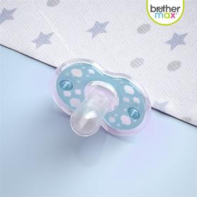 brothermax新生婴儿安抚奶嘴仿母乳宝宝安睡型安慰神器全硅胶超软