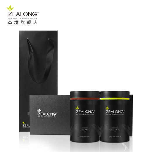 ZEALONG杰境 经典系列有机茶双罐礼盒 40g*2 红茶或绿茶任选2罐 商品图4