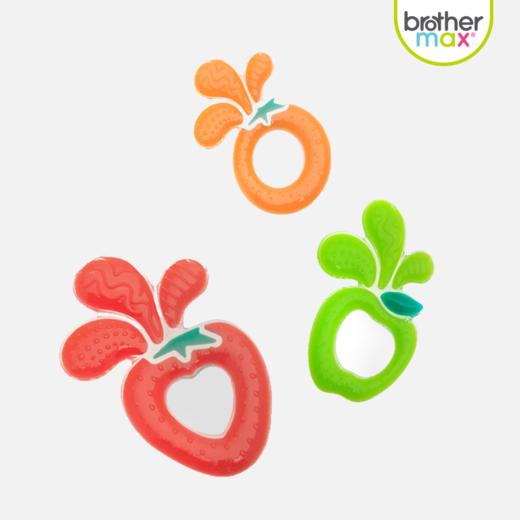 brothermax磨牙棒牙胶婴儿0-3-6-12月宝宝牙咬胶玩具苹果草莓橙子 商品图1