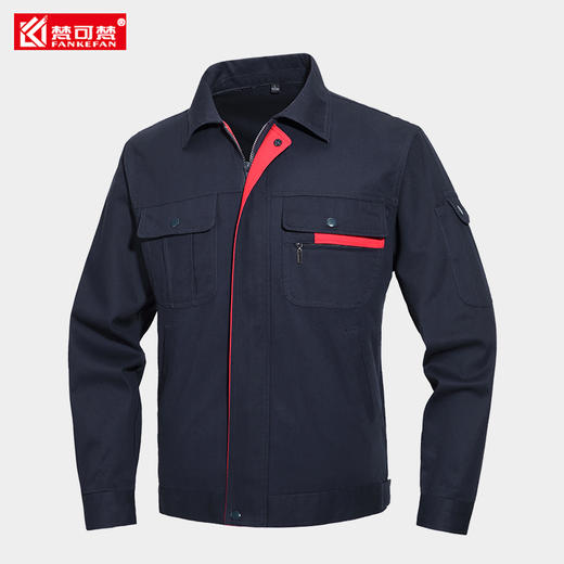 纯棉工作服套装男士春秋工厂车间劳保汽修工地建筑耐磨厂服定制 商品图2