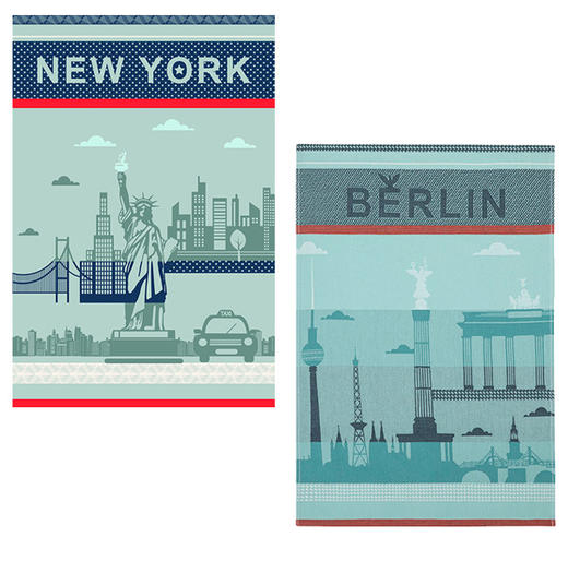 法国家纺COUCKE蔻合厨房用巾茶巾环球旅行系列NSDE-Tea Towel-Berlin/NSDE-Tea Towel-NewYork 商品图0