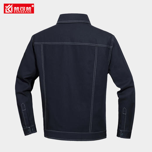 高端纯棉工作服套装男秋冬季耐磨电力全棉车间劳保上衣厂服定制 商品图3