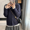 8015立体坑条开衫绞花工艺纯色针织开衫 【包邮+三天无理由退换】 商品缩略图2