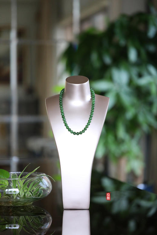和田玉（碧玉）珠串项链 商品图1