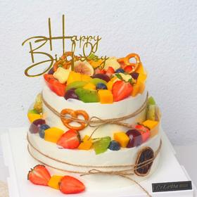 【优品系列】---【实拍图】--【达达果园】新鲜水果/水果干等表层装饰蛋糕