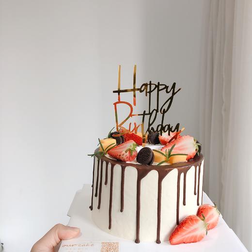 巧克力水果蛋糕(按当季水果装饰)-低糖处理无添加 商品图0