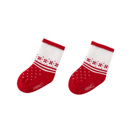 英氏婴儿袜子男女宝宝柔软防滑针织厚袜YIWBJ30011A01 商品图4