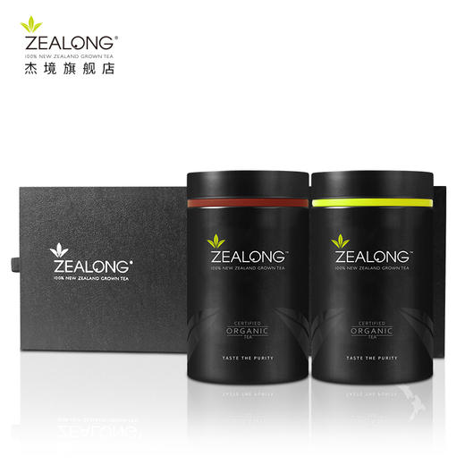ZEALONG杰境 经典系列有机茶双罐礼盒 40g*2 红茶或绿茶任选2罐 商品图3
