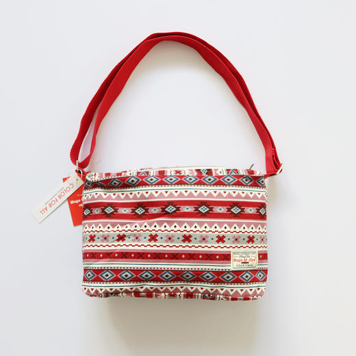 HUGOJIRO中号斜挎包插画部落彩旗 商品图1