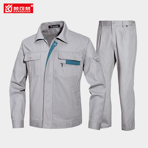 纯棉工作服套装男士春秋工厂车间劳保汽修工地建筑耐磨厂服定制 商品图1