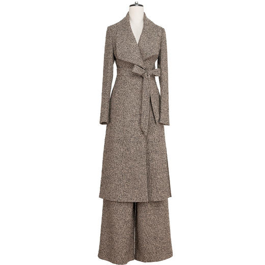 SSGS-J596时尚毛呢阔腿裤套装 商品图3