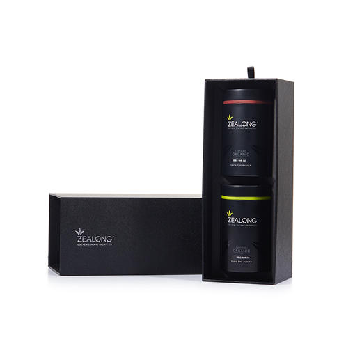 ZEALONG杰境 经典系列有机茶双罐礼盒 40g*2 红茶或绿茶任选2罐 商品图1