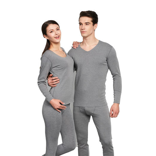 【瑜伽生活家】保暖内衣套装女士 秋冬大码打底秋衣秋裤两件套 商品图7