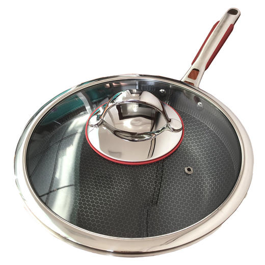 康巴赫四代平底锅316L不锈钢蜂窝无涂层不粘锅ZB 商品图2