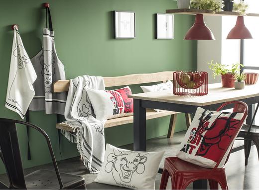 法国进口家纺COUCKE蔻合布艺购物袋乐芝牛系列NSDE-Shopping Bag-Retro Rouge 商品图0