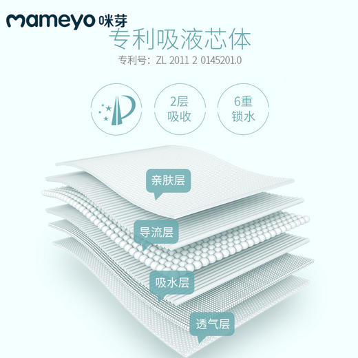 咪芽纸尿裤 超薄透气*6包/箱 商品图6