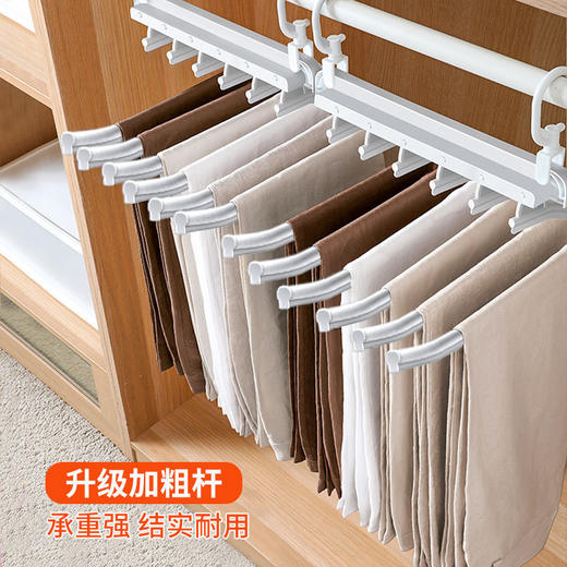 多功能裤架折叠魔术裤夹 | 衣柜伸缩多层衣架挂裤子收纳神器， 商品图2