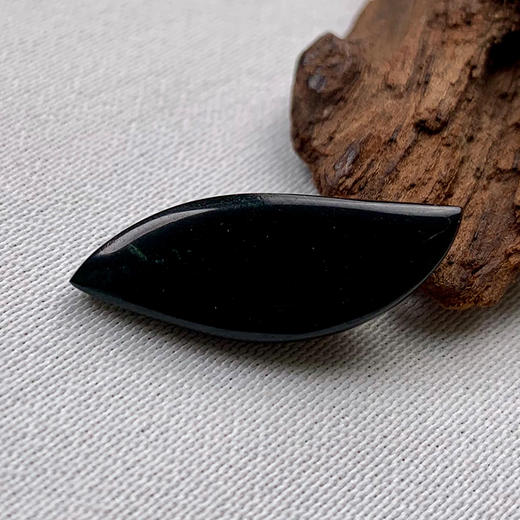 派瑞翡翠 翡翠戒面 糯种 墨翠 商品图3