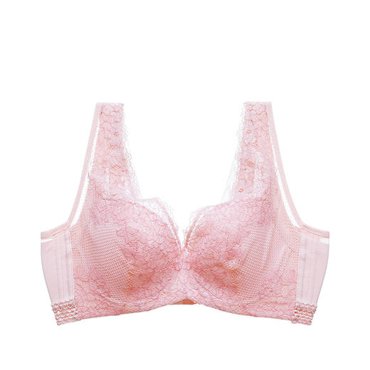雅黛丽内衣女士蕾丝杯面软钢圈定型薄杯全罩杯大胸显小文胸胸罩DYW0616 商品图1