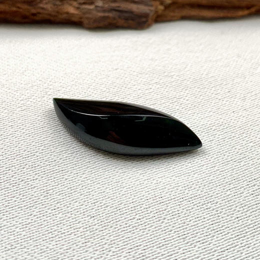 派瑞翡翠 翡翠戒面 糯种 墨翠 商品图2