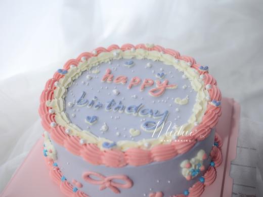 女士款 手绘小熊 复古粉紫色系 简约 商品图1