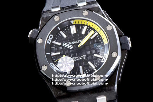 JF厂神器  爱彼AP 皇家橡树离岸型DIVER潜水腕表，升级版锻造碳纤维 15706,其升级特点:1.面玻璃升级为超通透性2.圈口内影升级更接近正品3.表面升级为CD纹效果 商品图14