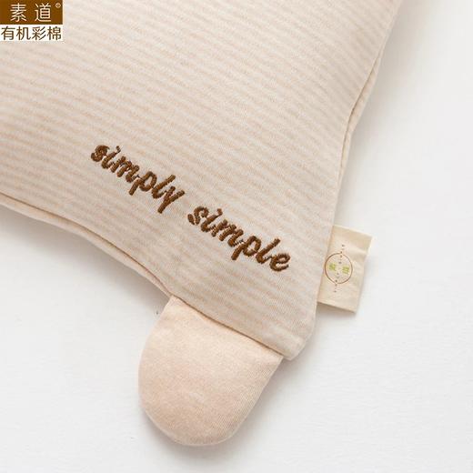 丨有机丨素道有机彩棉 婴童荞麦壳枕头25*50cm 儿童幼儿园午休枕一只装护颈小枕头 商品图3