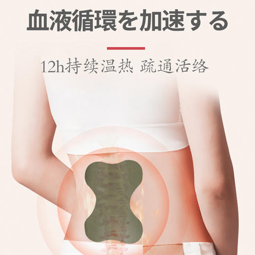 日本师丸艾草腰椎贴，缓和腰痛，多部位可用；12小时持续温热，你的贴身按摩师 商品图0