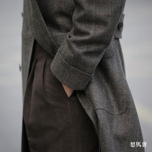 Hardy Minnis Flannel 英式法兰绒绿色马球大衣 商品图8