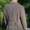 Hardy Minnis Harris Tweed Cheviot 羊毛人字纹咖啡色马球大衣 商品缩略图4