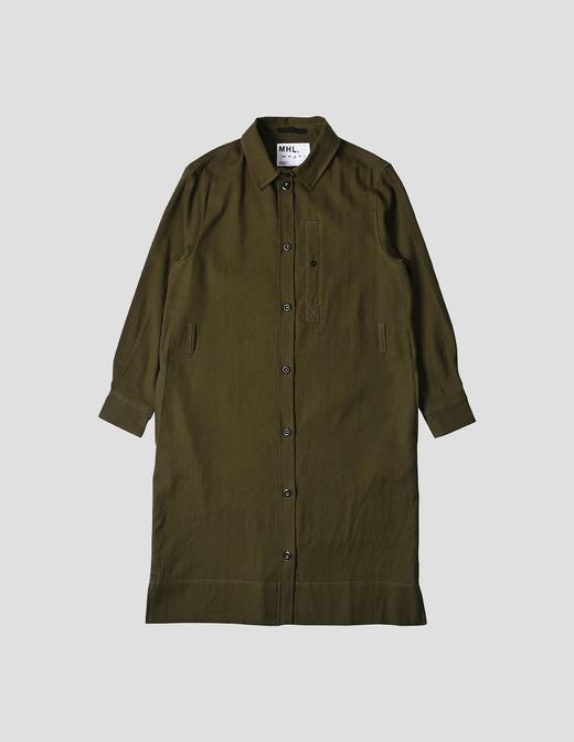 MHL 橄榄绿色/黑色纽扣衬衫裙 商品图8