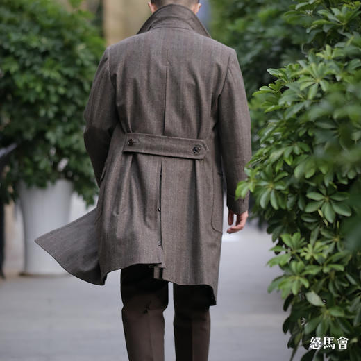 Hardy Minnis Flannel 英式法兰绒绿色马球大衣 商品图2