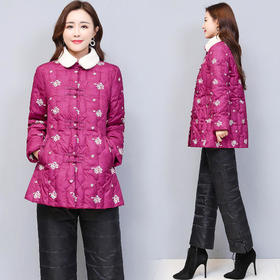 WZNH-ASG2060时尚休闲复古风白鸭绒修身套装两件套