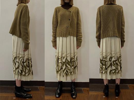 HIDEMI 美利奴羊毛斜门襟设计感开衫 商品图8