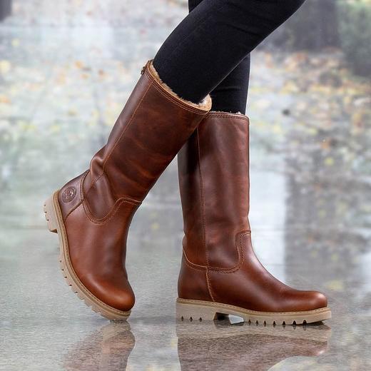 西班牙原产时尚舒适高筒靴BB68红棕色(优质保暖毛内衬) 商品图4