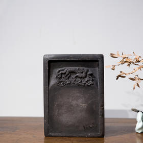 民国 瑞兽云纹长方形歙砚