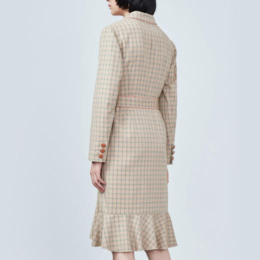 裁缝学苑AG96长袖荷叶边西装秋款连衣裙纸样 女装长裙服装裁剪图 商品图3