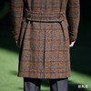 Hardy Minnis Harris Tweed Cheviot 羊毛格纹暖棕色马球大衣 商品缩略图9