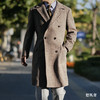 Hardy Minnis Harris Tweed Cheviot 羊毛人字纹咖啡色马球大衣 商品缩略图1