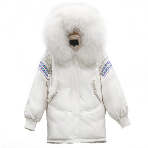 WZNH-ANY5619保暖时尚气质纯色百搭优雅连帽2020年冬季羽绒服 商品图4