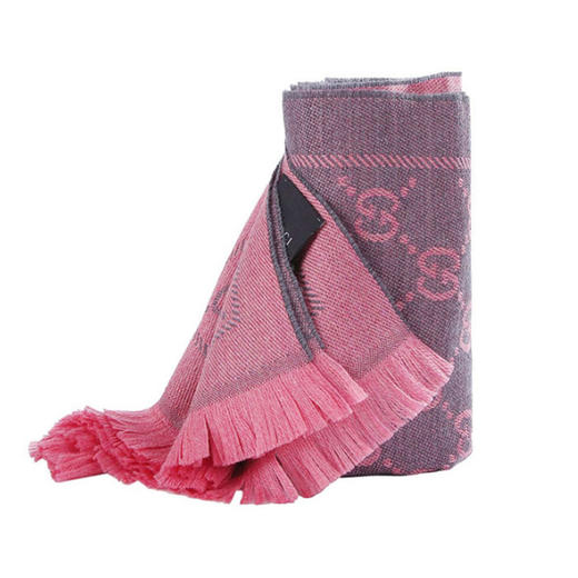 【四】GUCCI 古驰 女士GG提花图案针织围巾 混色 133483 3G200 1272 商品图2